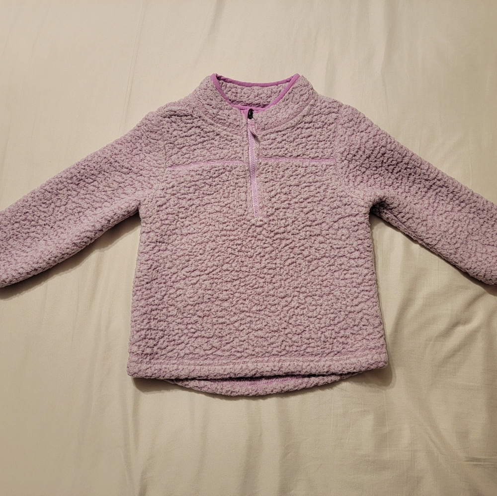 Girls 4T Fleece 3/4 zip Sweater